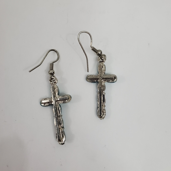 Cross Pendant Earrings - Picture 4 of 6